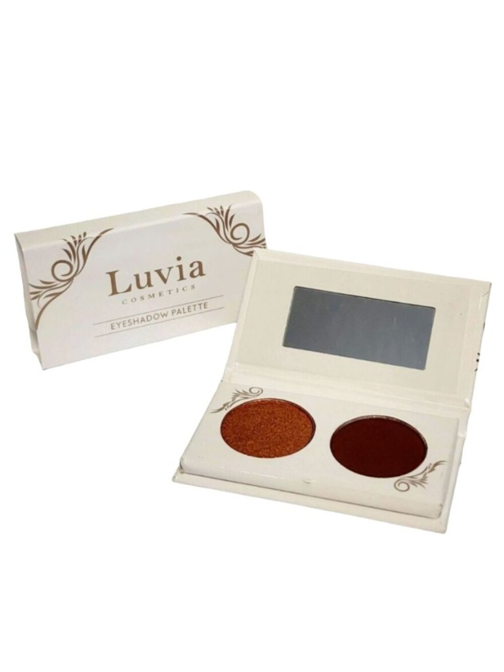 Luvia Mini Eyeshadow Palette Duo 2 Shades Bronze Brown Metallic + Matte